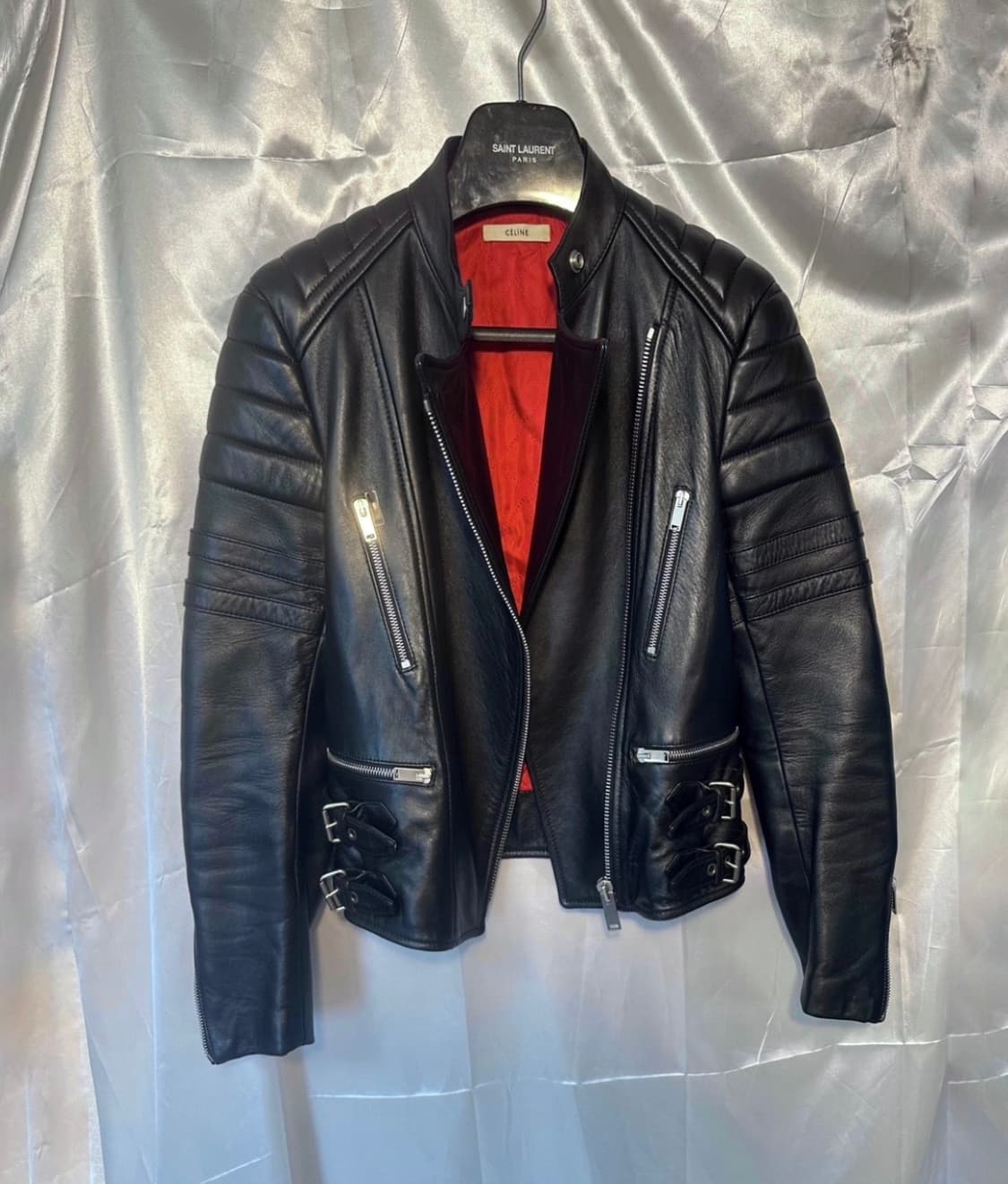 셀린느 피비 파일로 레더 바이커 자켓 상품이미지2