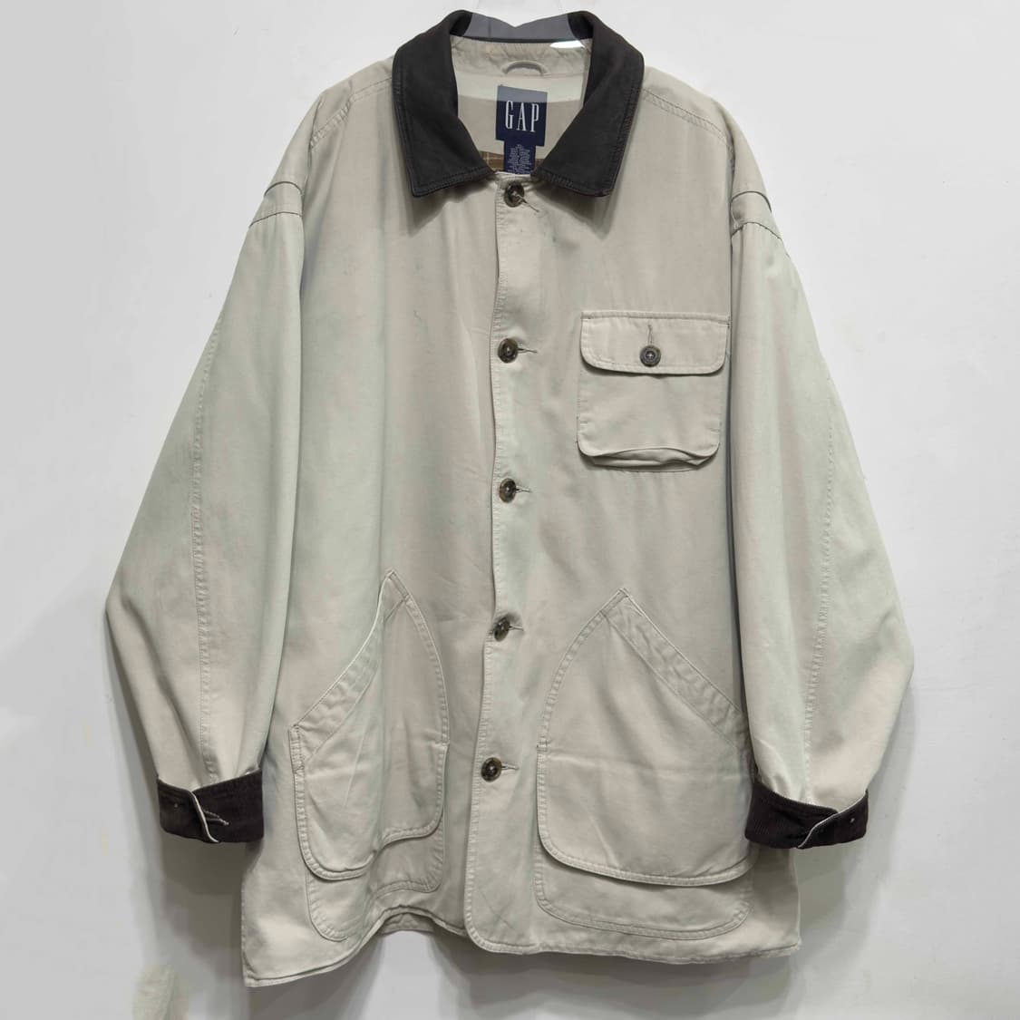 올드갭 레더 카라넥 헌팅 자켓 상품이미지1