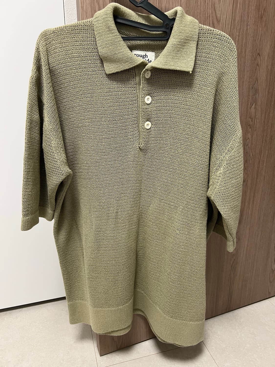 러프사이드 칼라 하프니트 라이트 올리브 3사이즈 상품이미지2