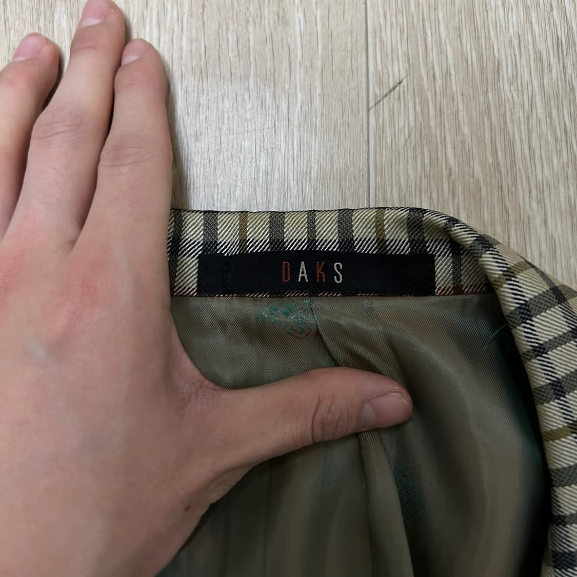 닥스 남성 체크 정장 자켓 L/100  상품이미지4