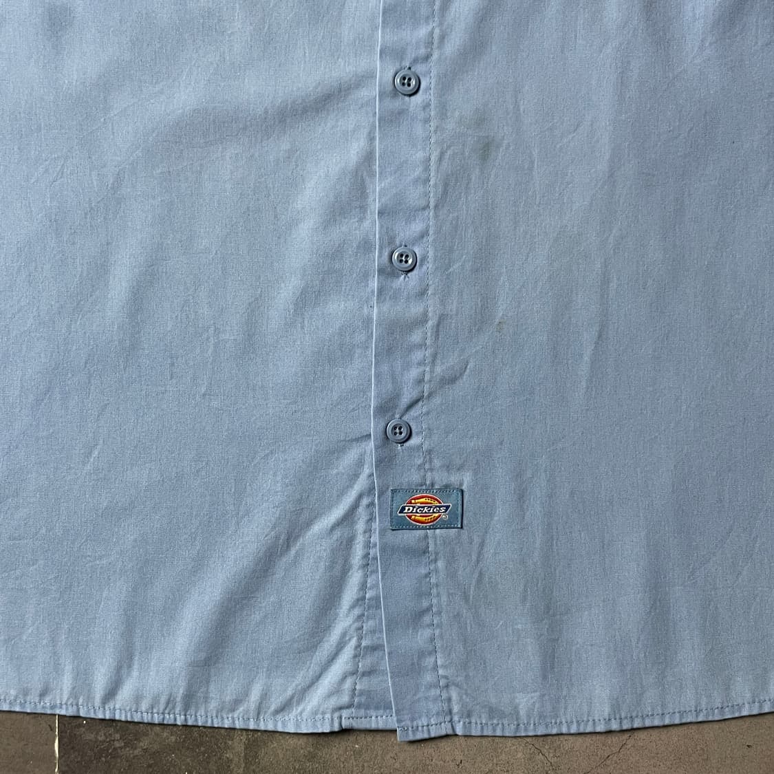DICKIES 00s 디키즈 라이트블루 프린팅 반팔 워크셔츠 A01049 상품이미지5