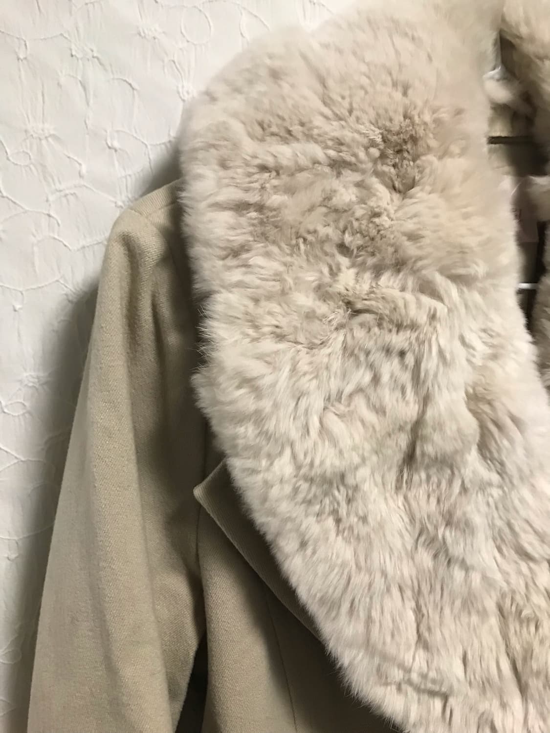 빈티지 y2k 페어리 래빗퍼 벨티드 코튼 퍼 자켓 상품이미지3