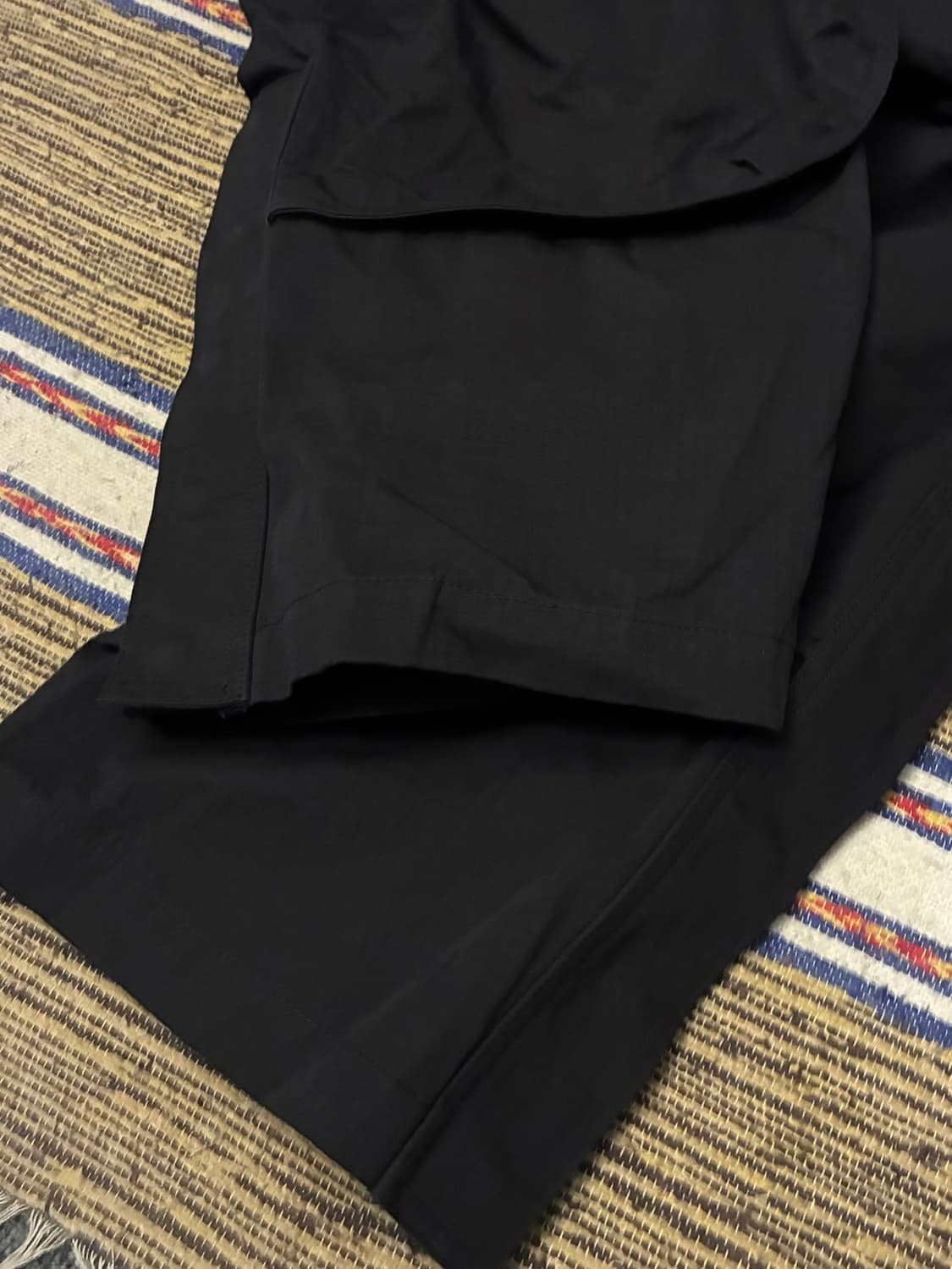 (M)ETCE 이티씨이 나일론 립스탑 더블니 라운지 와이드팬츠 상품이미지4