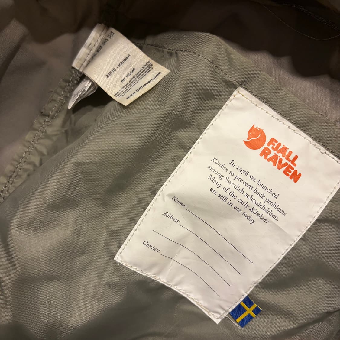 피엘라벤 칸켄 백 백팩 카키 그레이 상품이미지4