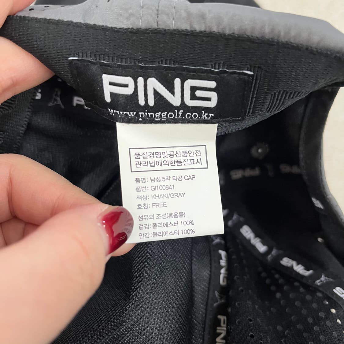 [F] 핑 골프 5각 타공 캡 모자 0108M1 상품이미지3
