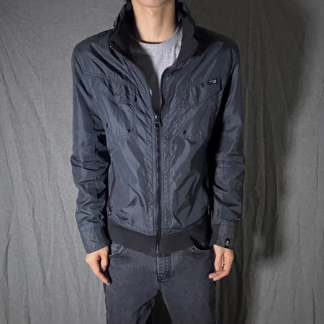 버커루 남색 남성용 바람막이 자켓 상품이미지1