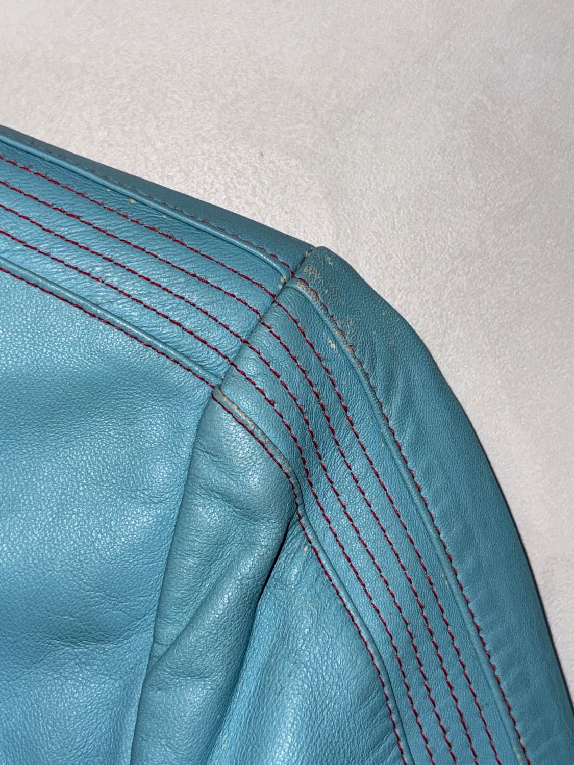 Sky blue lamb skin stitch jacket  상품이미지5