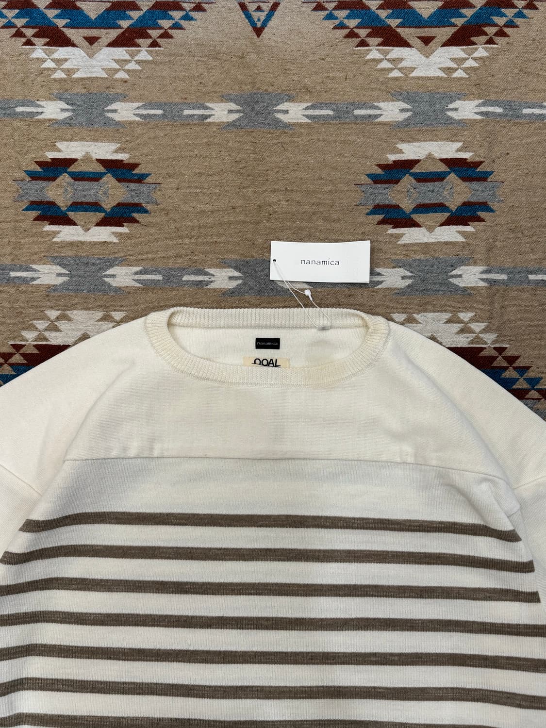 [M][100] 나나미카 페이퍼 니트 스트라이프 크루 상품이미지2