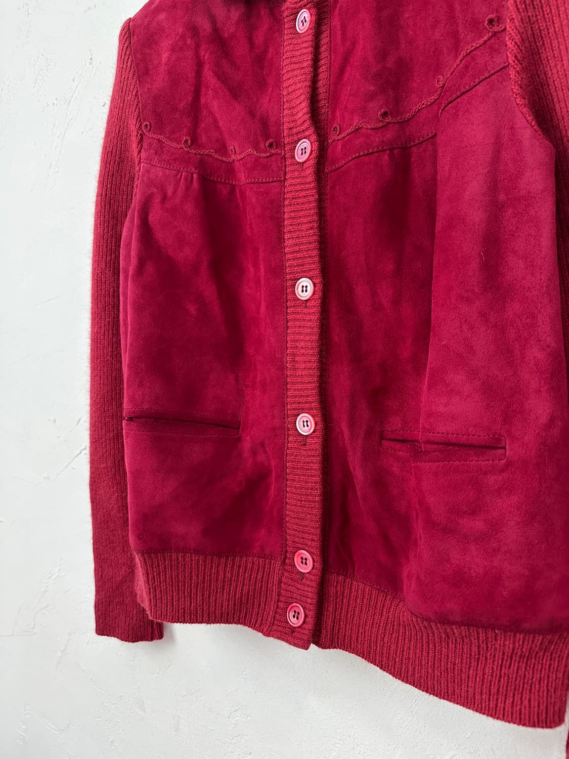 TORRAS 스웨이드 믹스 니트 자켓 (MADE IN SPAIN) 상품이미지3