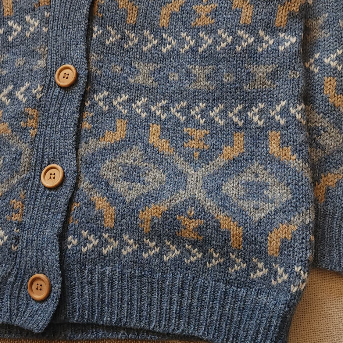 90s 프렌치 울 가디건 숄카라 울 니트 스웨터 버튼 가디건 S 상품이미지7