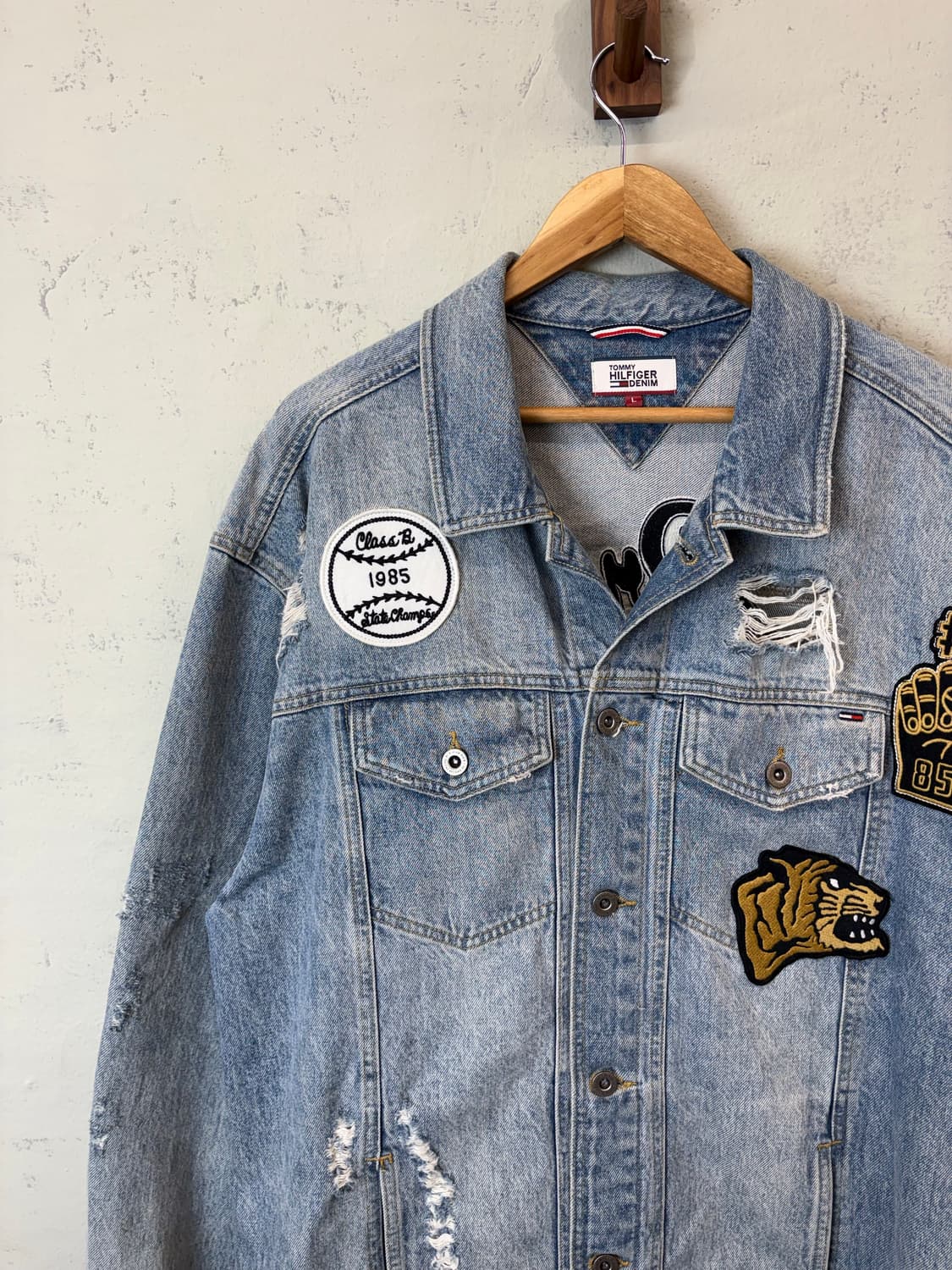 타미힐피거 빈티지 패치 청자켓 상품이미지5