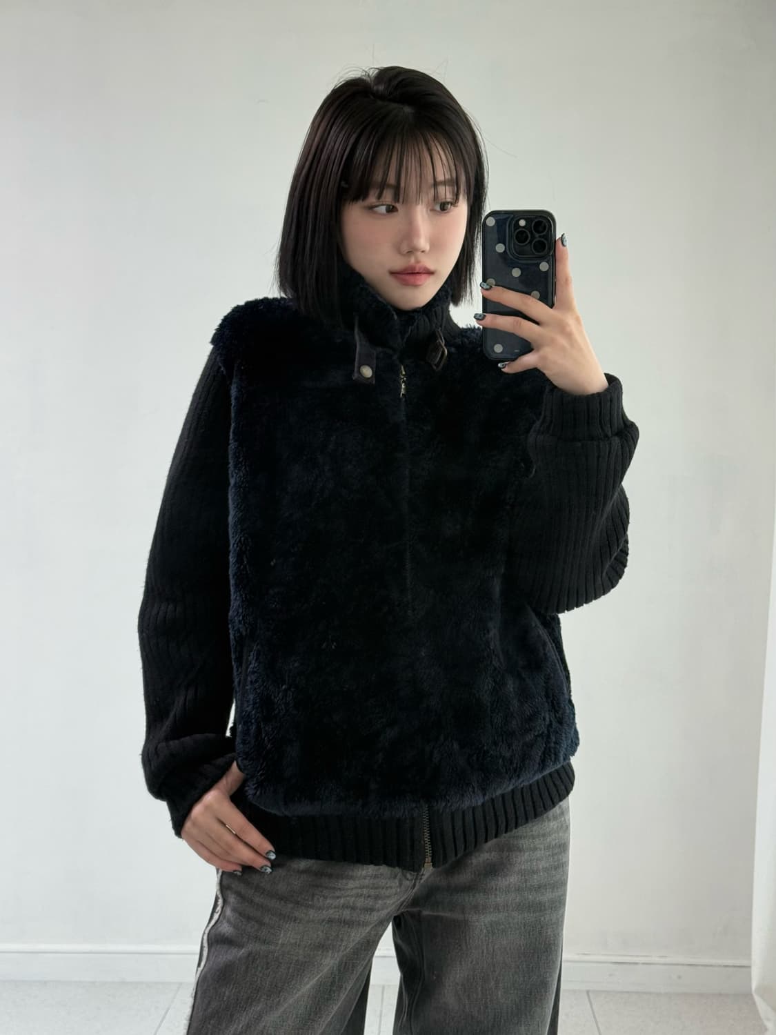 디스퀘어드2 니트 퍼 자켓 상품이미지1