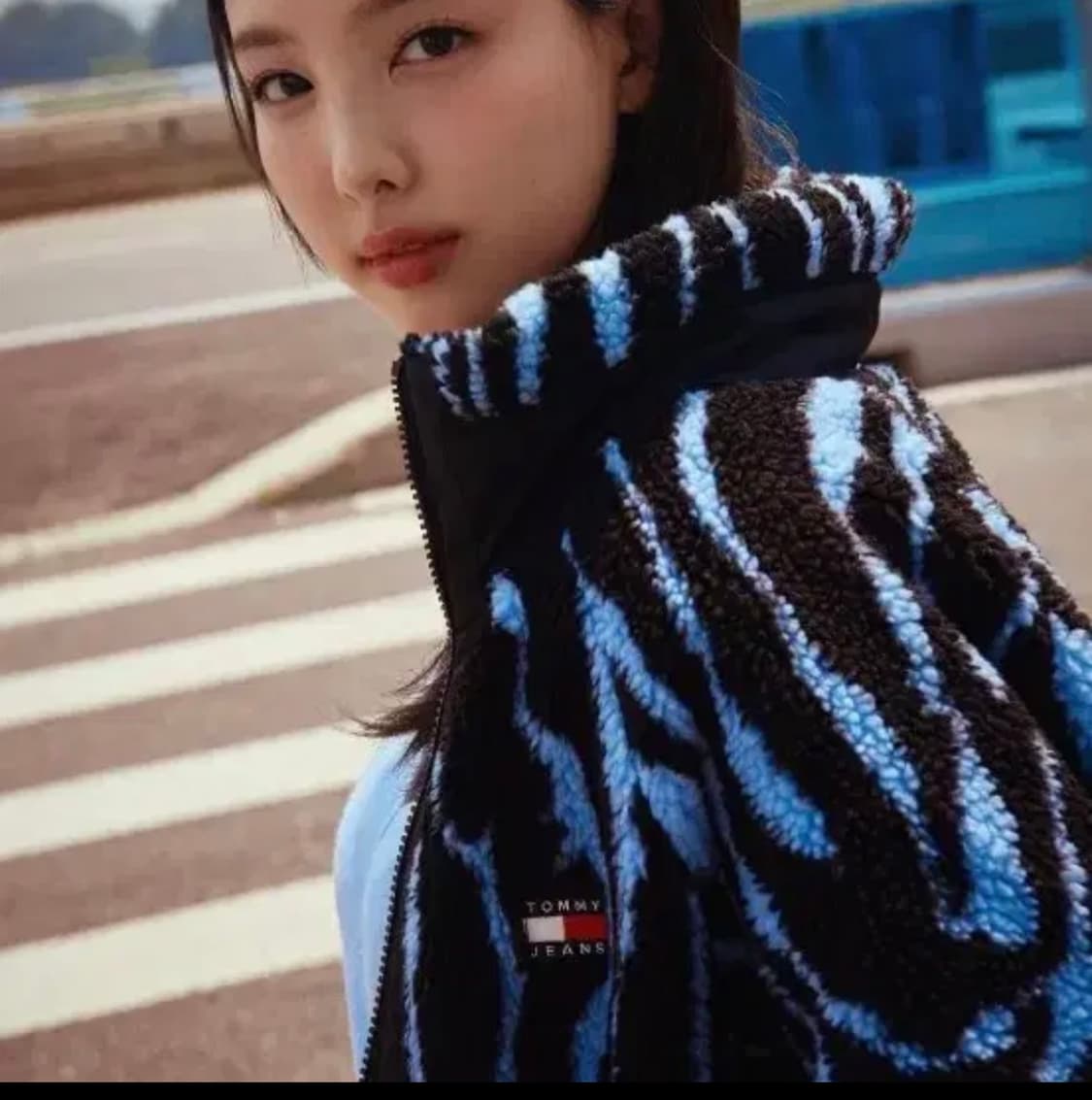  트와이스 나연 타미힐피거 지브라 쉐르파 자켓 S 상품이미지2