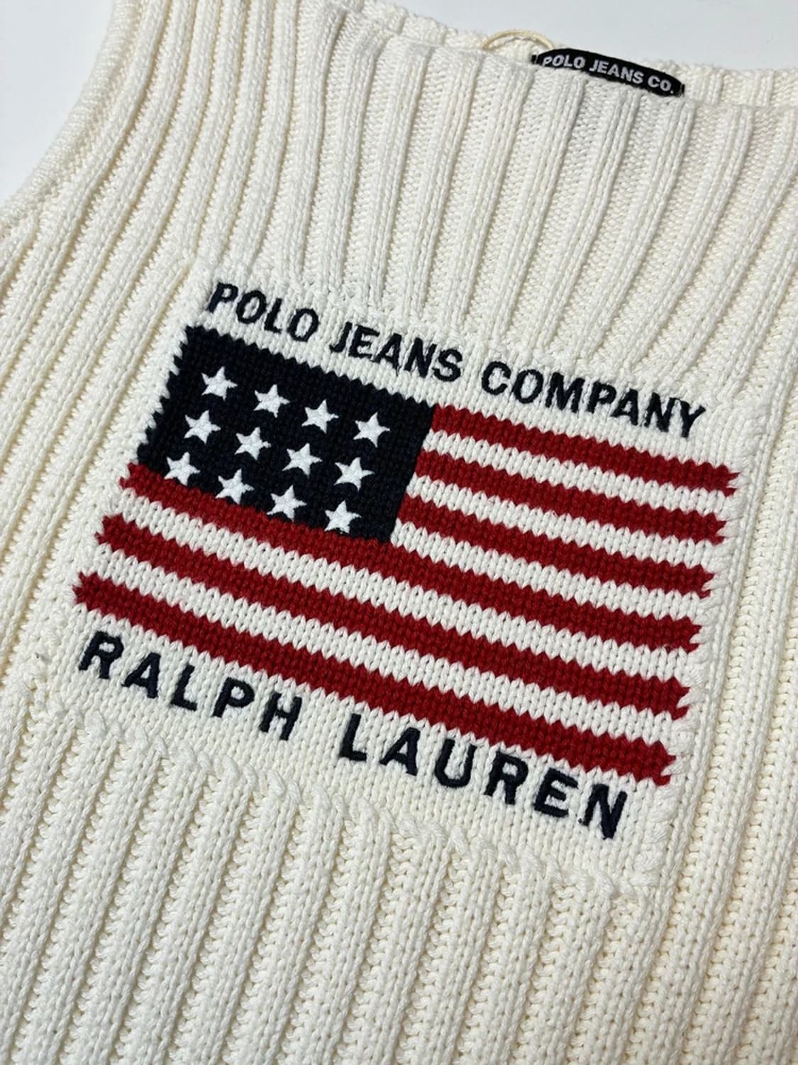 폴로진스 00's 성조기 니트 슬리브 리스 PN8355 상품이미지4