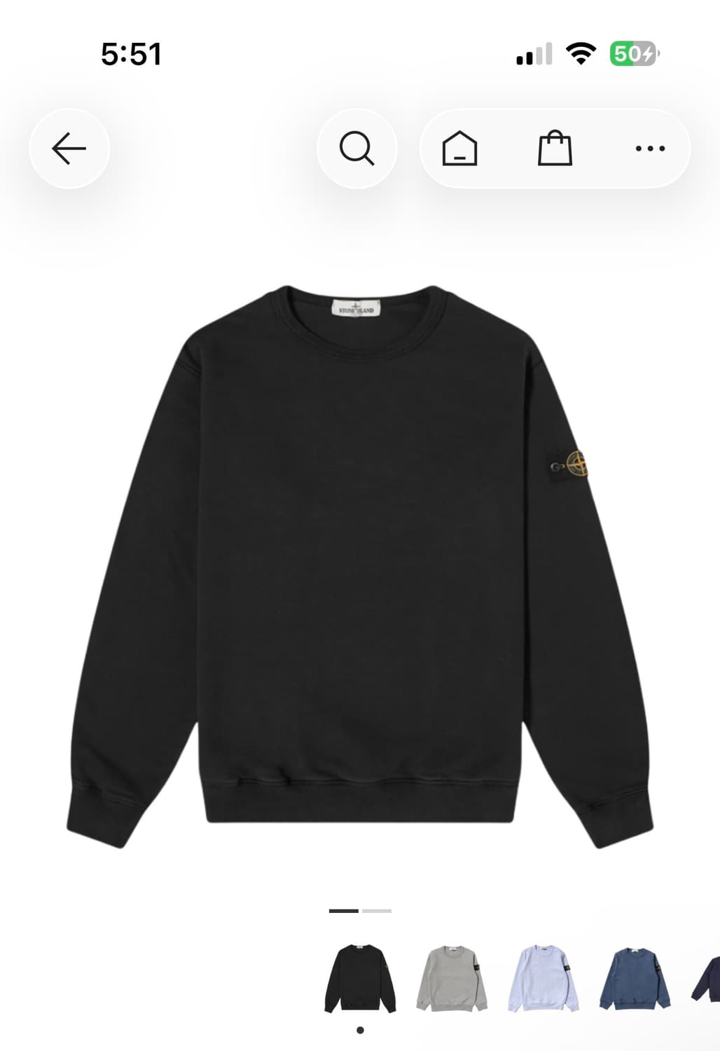 스톤아일랜드 맨투맨(급처) 상품이미지1