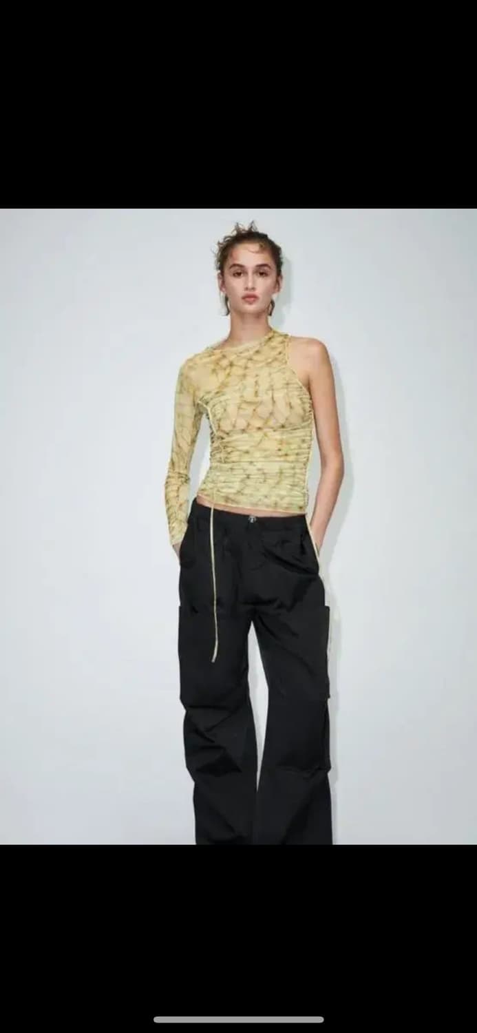 자라 언밸런스 튤 패턴 탑 xs 상품이미지1