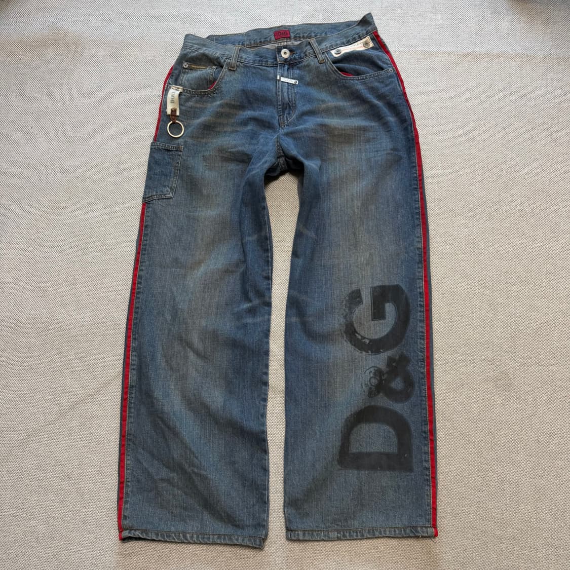 돌체앤가바나 D&G 로고 빈티지 와이드 데님팬츠 상품이미지1
