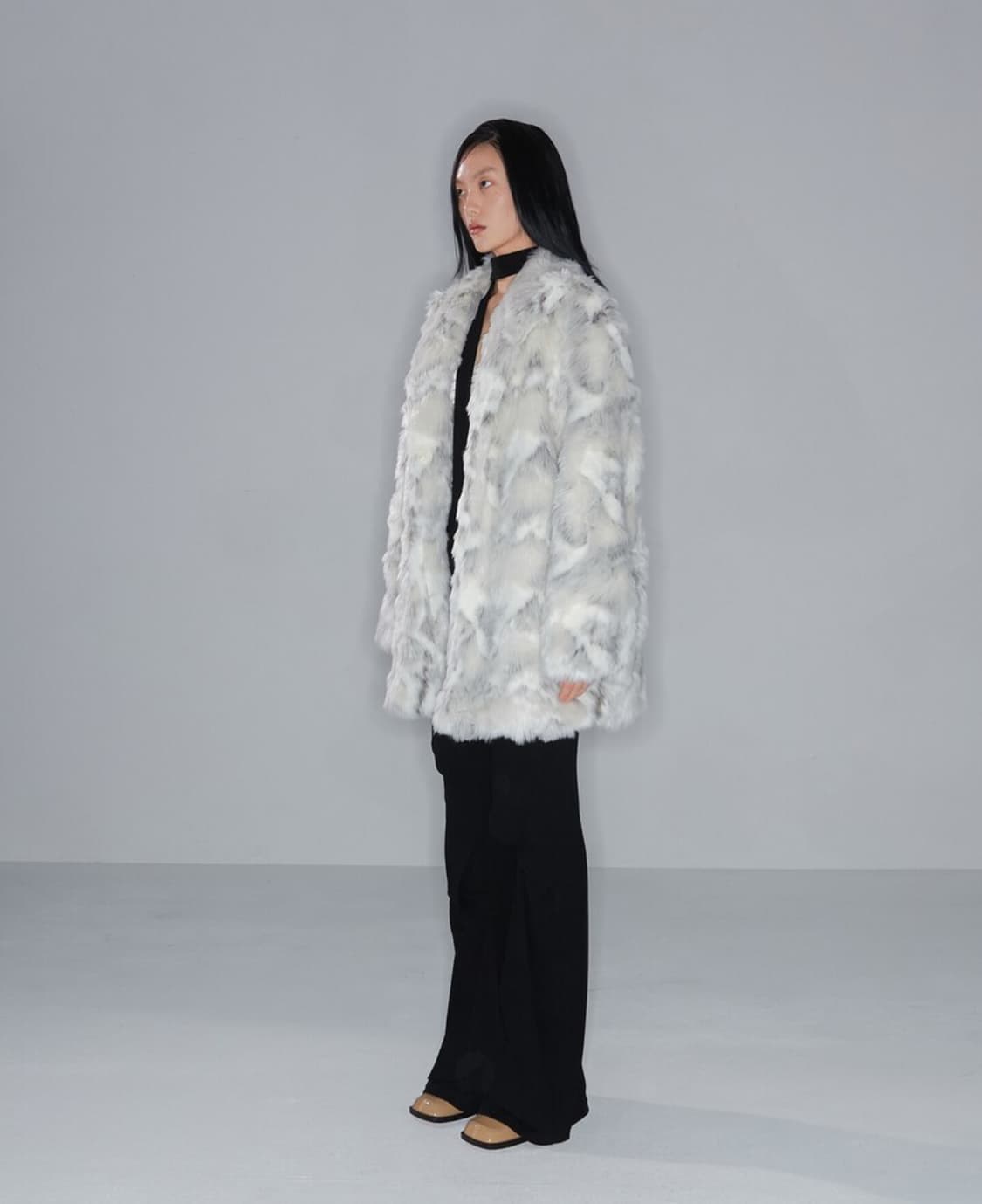 FAKE FUR HALF COAT [UNISEX/CREAM] 상품이미지2