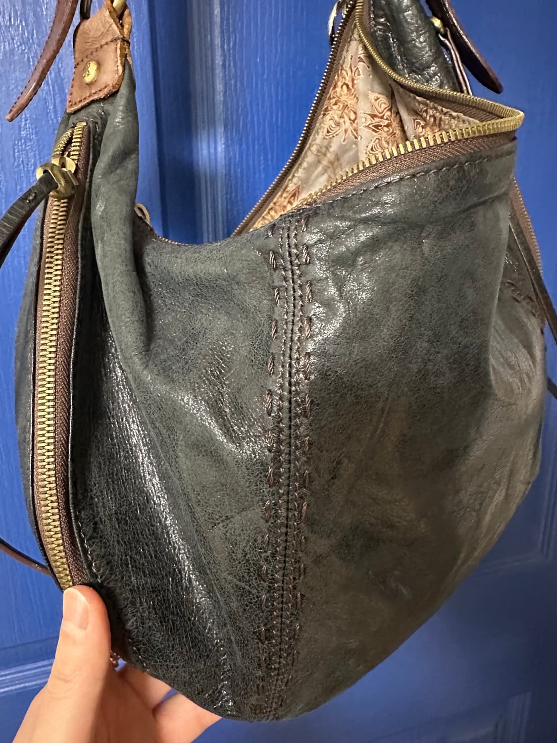 빈티지 레더 웨스턴 호보백 상품이미지8