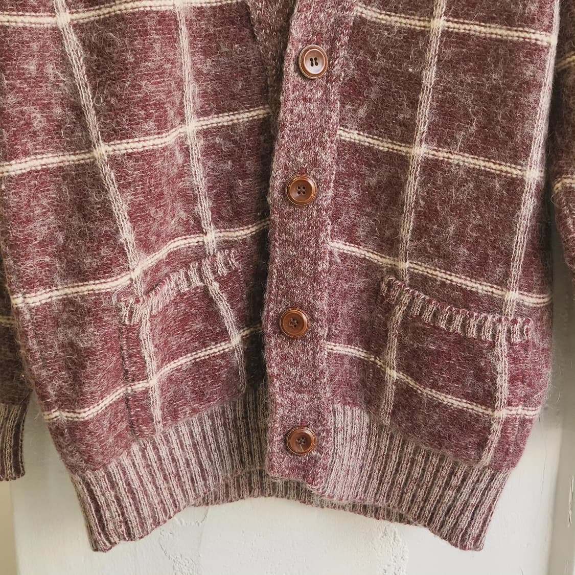 Pride 브릭레드 헤비니트 울가디건 상품이미지5