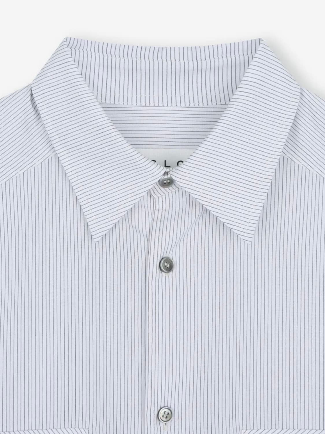 비슬로우 STRIPE OFFICER SHIRT BROWN STRIPE 상품이미지3