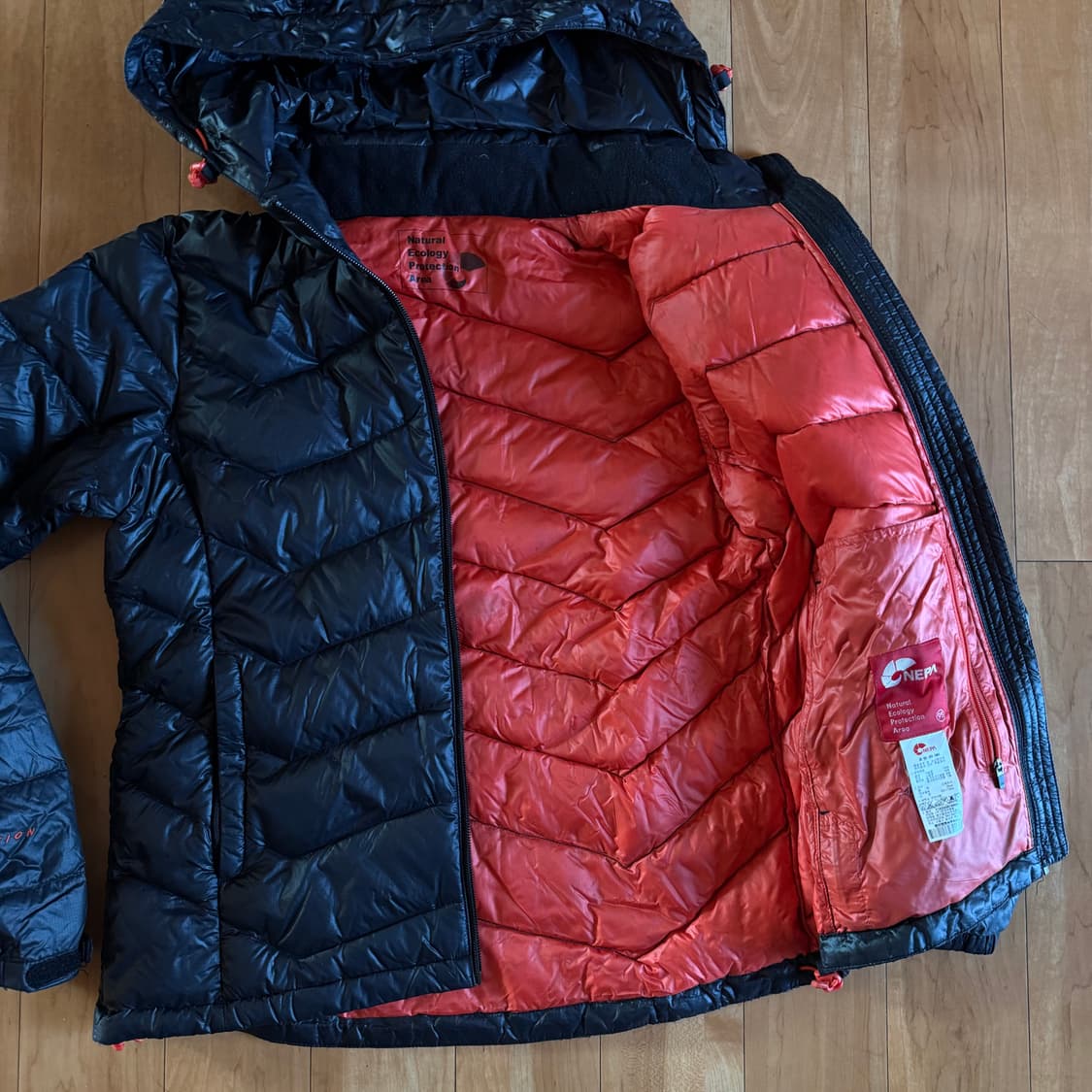 네파 구스다운 패딩 자켓 여성용 블랙 M 상품이미지3