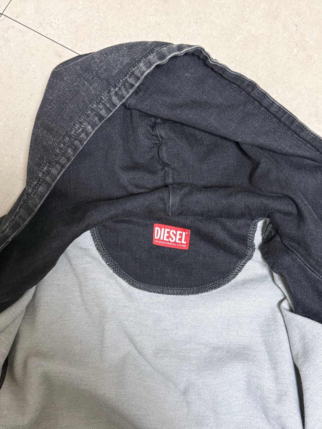 D Gir 트랙 데님 후드 집업 M 상품이미지2