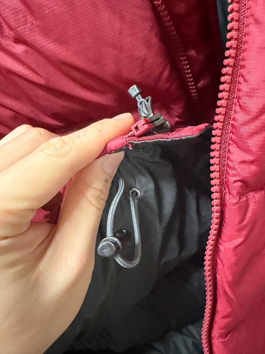 노스페이스 700 눕시 구스다운 패딩 검빨 상품이미지5