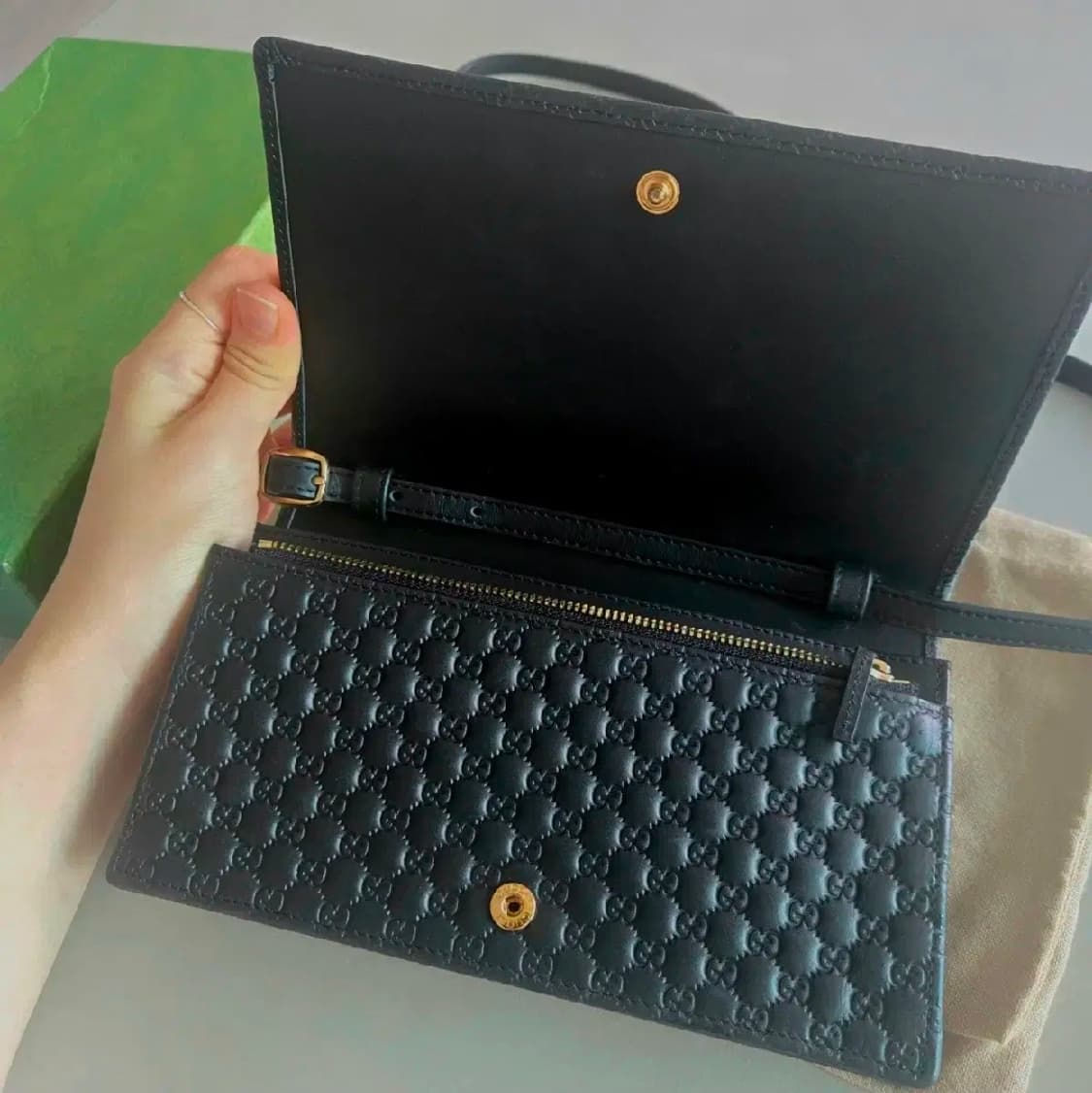 구찌 마이크로시마백 미니백 블랙 크로스백 상품이미지5