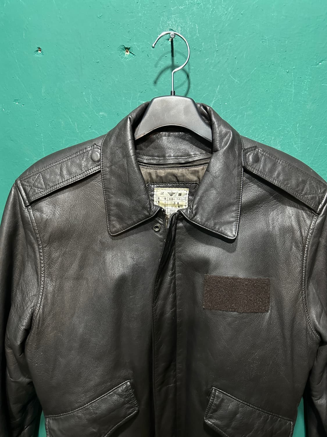 국군 양가죽 A-2자켓 브라운 95-100 상품이미지2