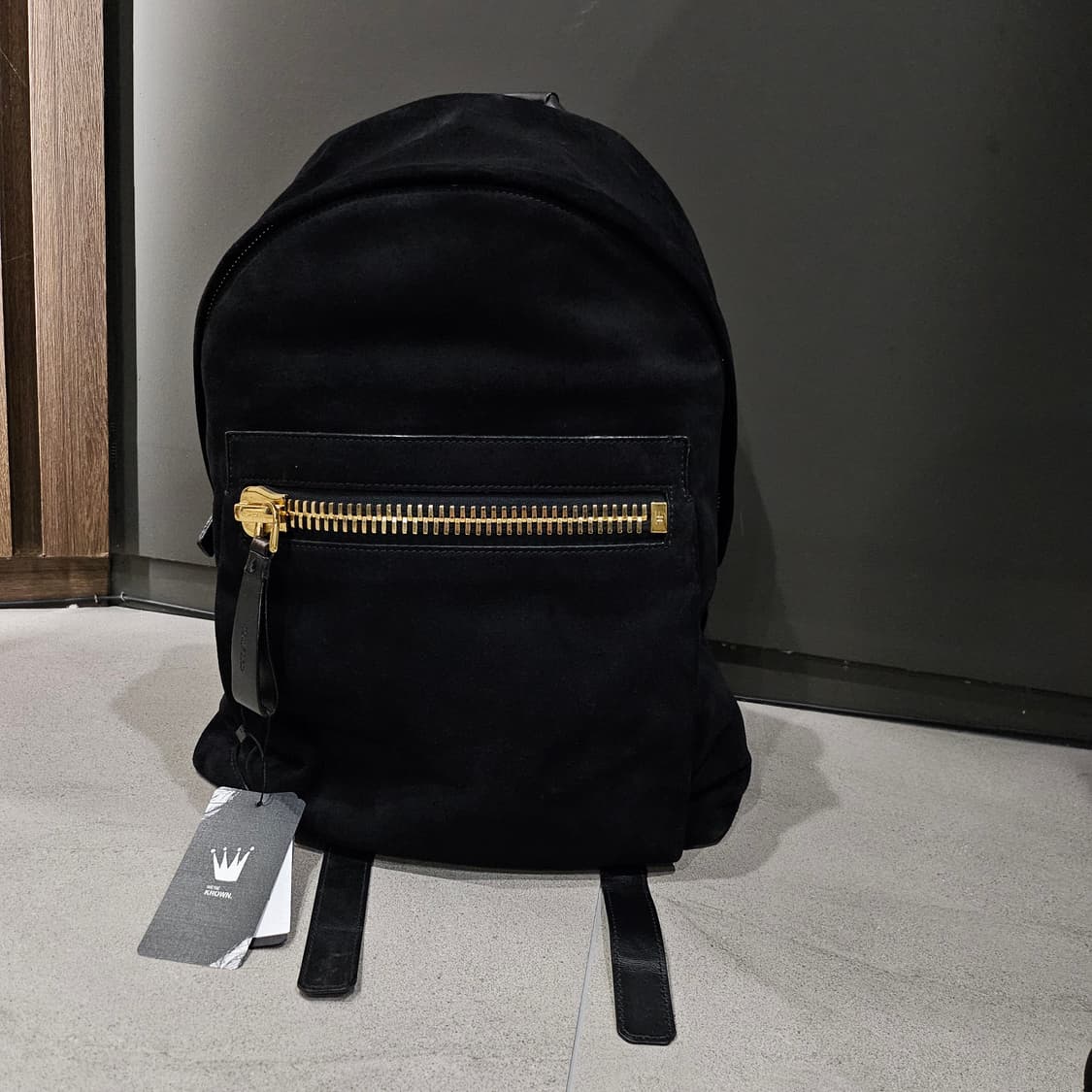 톰포드 스웨이드 블랙 스웨이드 버클 백팩 상품이미지3