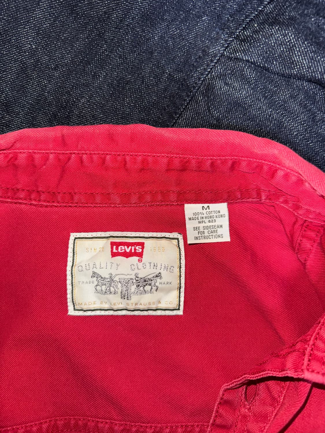 빈티지 리바이스 WPL 423 레드 셔츠 상품이미지6