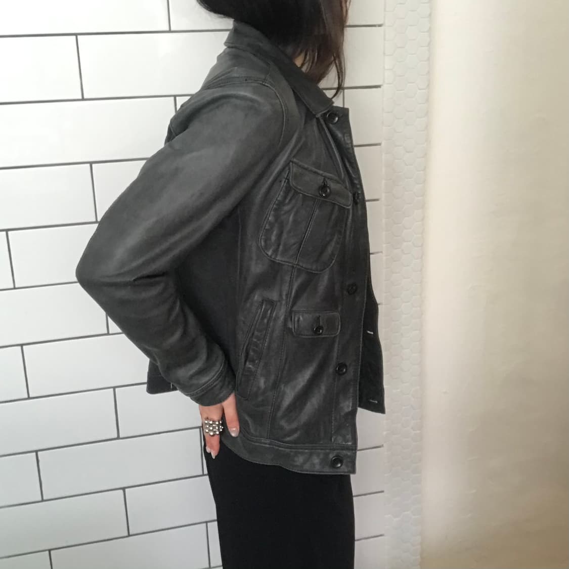 나노 유니버스 레더 자켓 상품이미지4