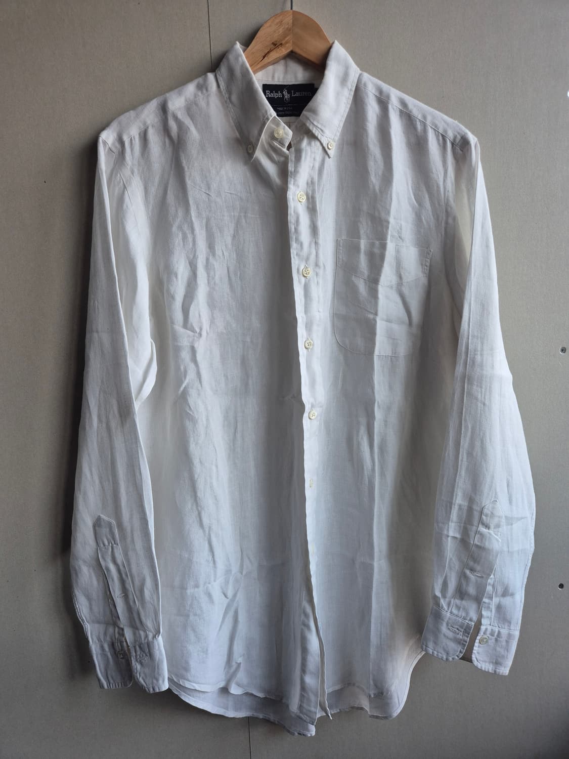 Polo 폴로 화이트 린넨셔츠 made in Italy 상품이미지1