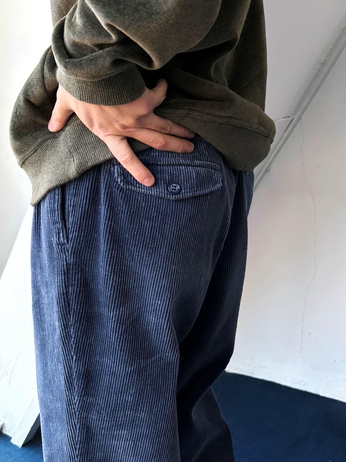 Heavy cord design 2 tuck wide pants 상품이미지10