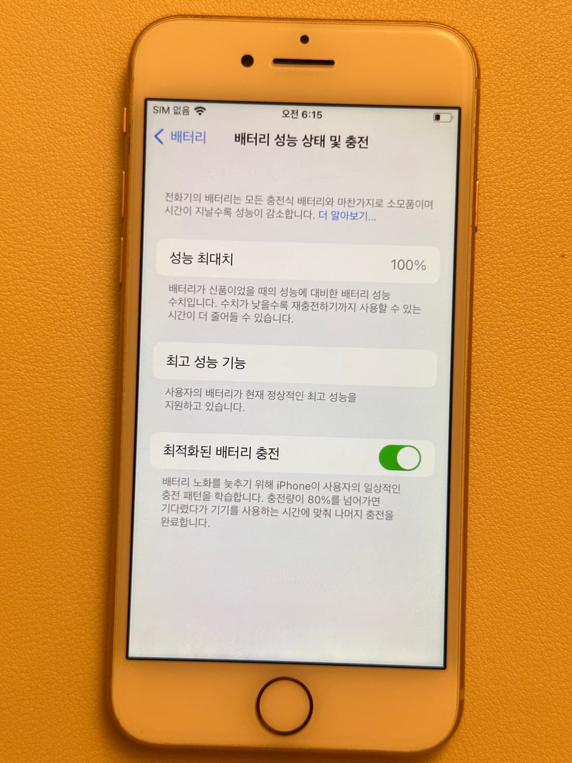 아이폰8 로즈골드 256GB(베터리성능100) 상품이미지10