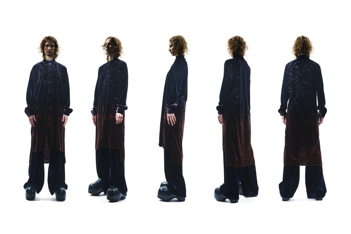 코자부로 벨벳 페인티드 롱 셔츠 3사이즈 황금사이즈  상품이미지7