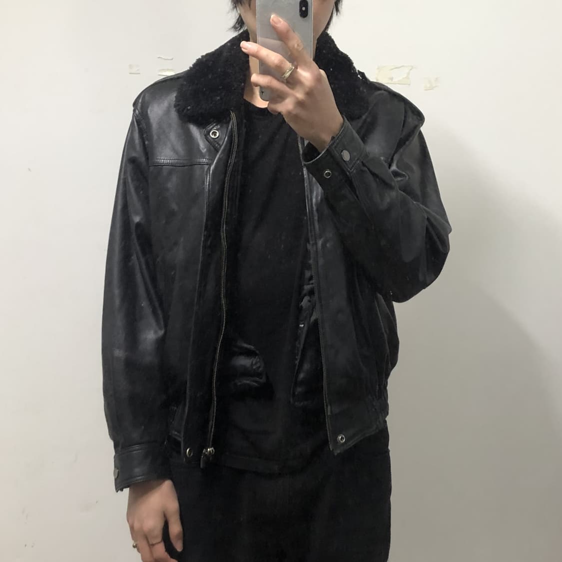 A2 이태리 레더자켓 퍼탈부착  상품이미지3
