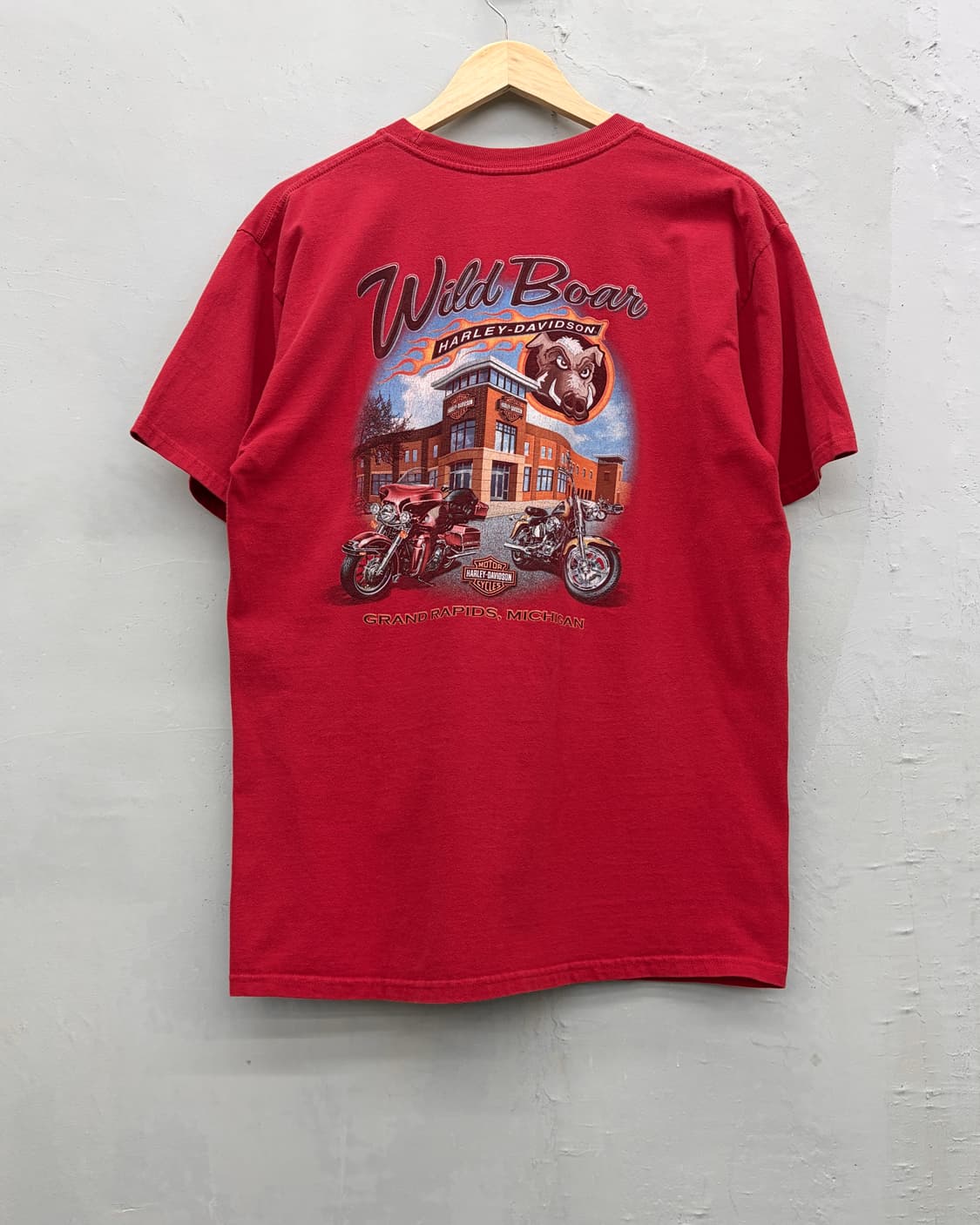 할리데이비슨 00s 스컬 윙 그래픽 티셔츠 상품이미지2