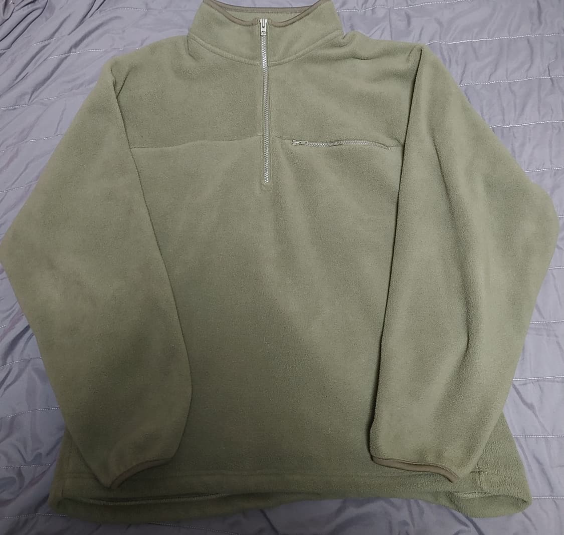 유니클로 후리스 하프집업 풀오버 올리브 상품이미지1