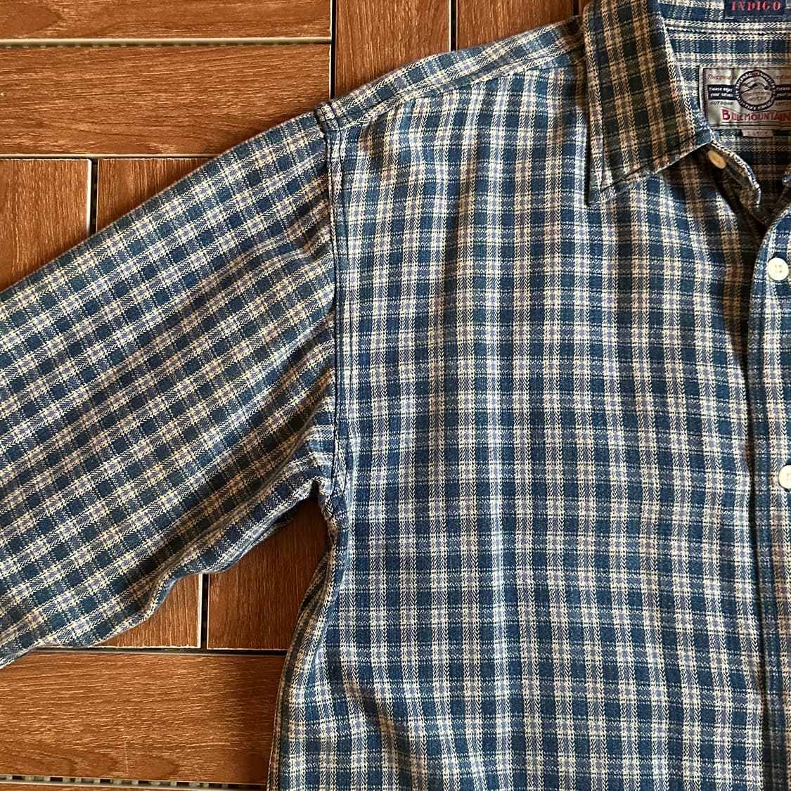 Blue mountain indigo check pocket shirts 상품이미지3