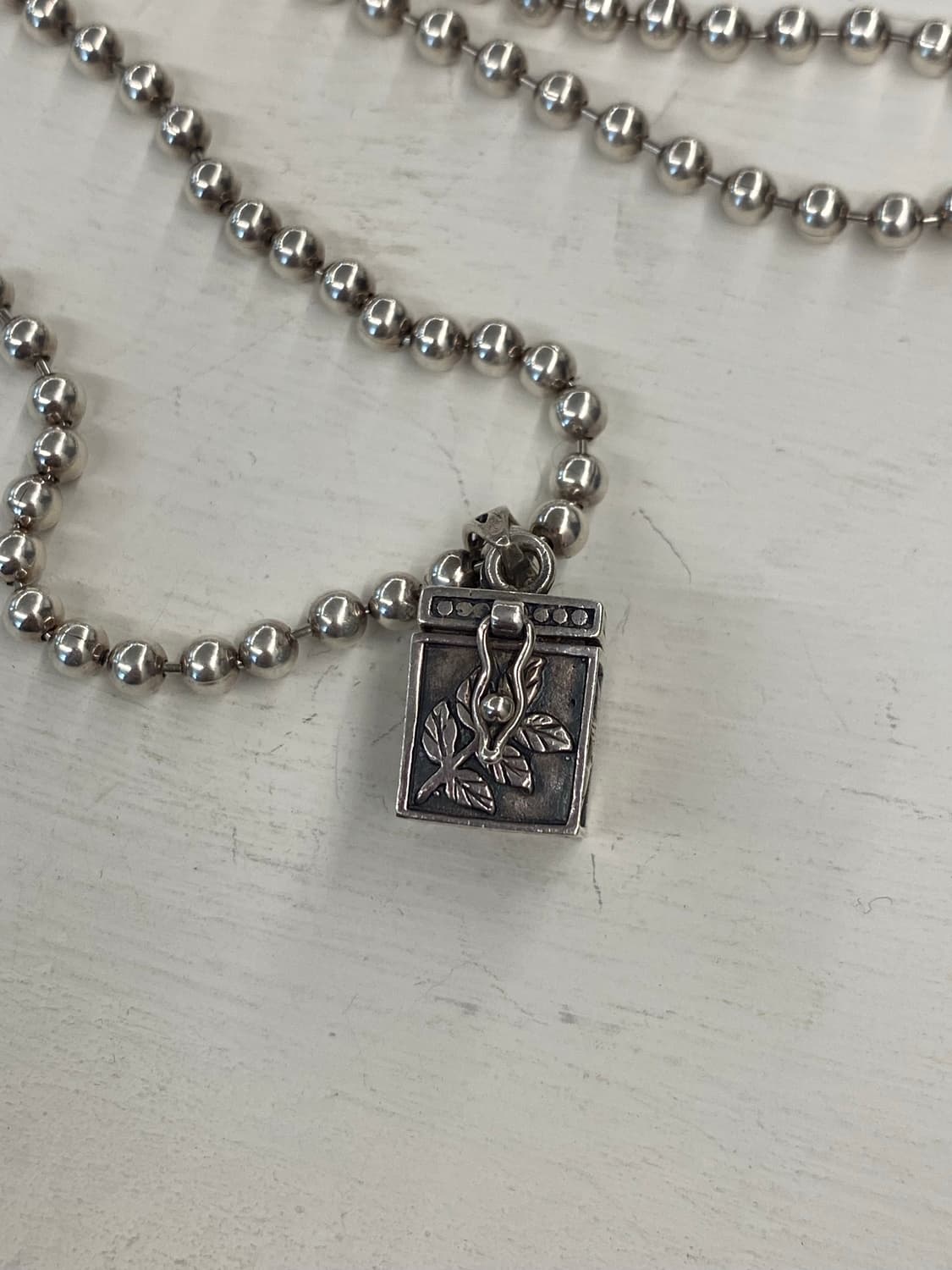 925 실버 볼체인 목걸이 상품이미지1