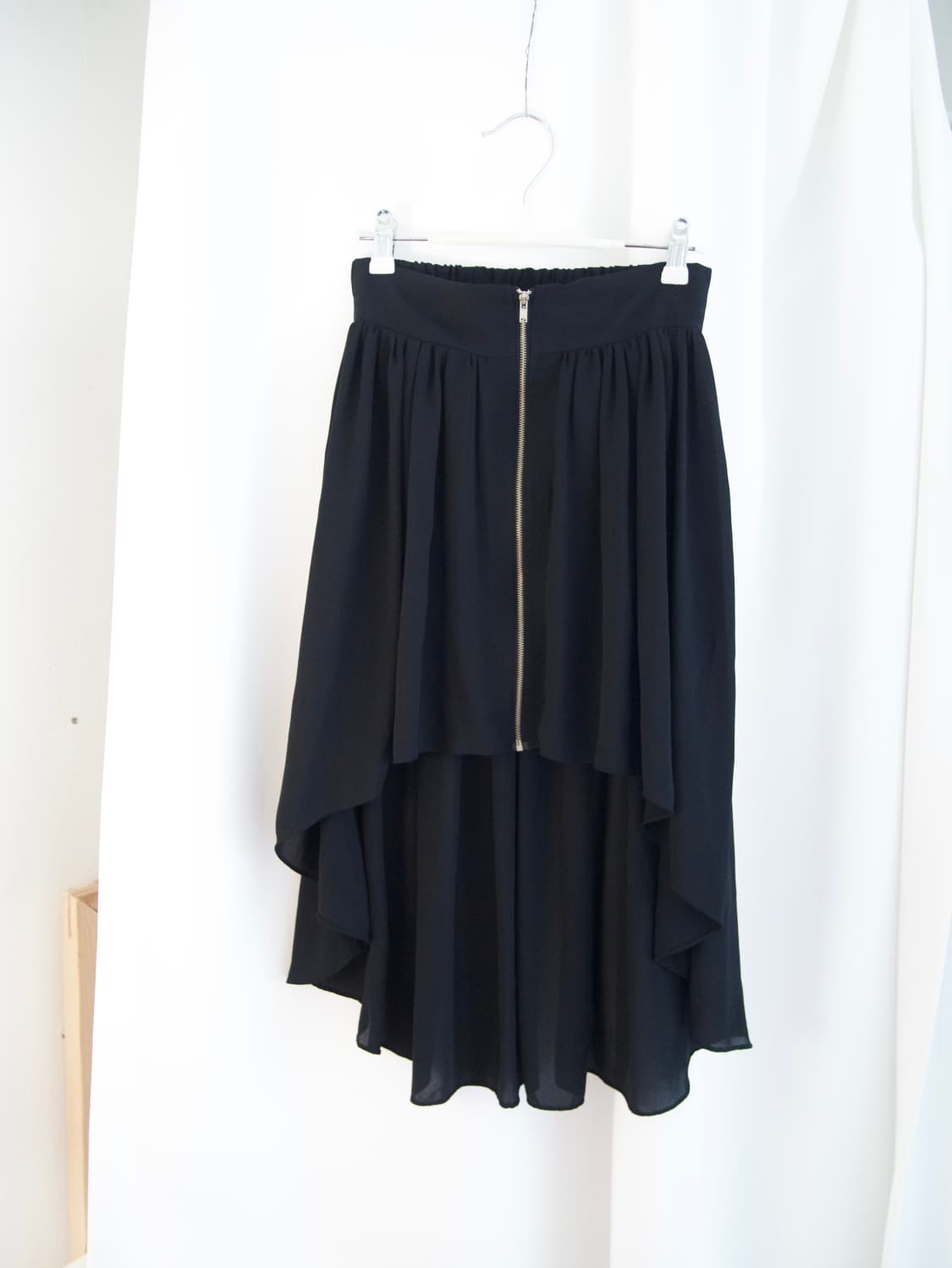 Drape zip unbalance skirt 상품이미지1