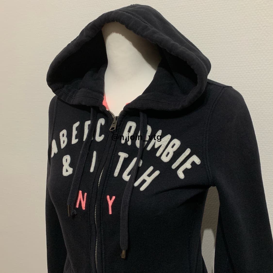 아베크롬비 블랙 네이비 후드집업 상품이미지2