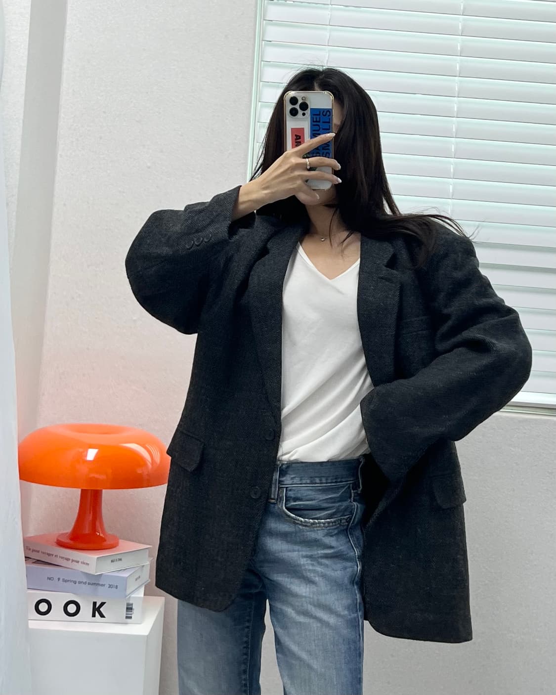 (XL)빈티지 울 블레이져-M1387 상품이미지1