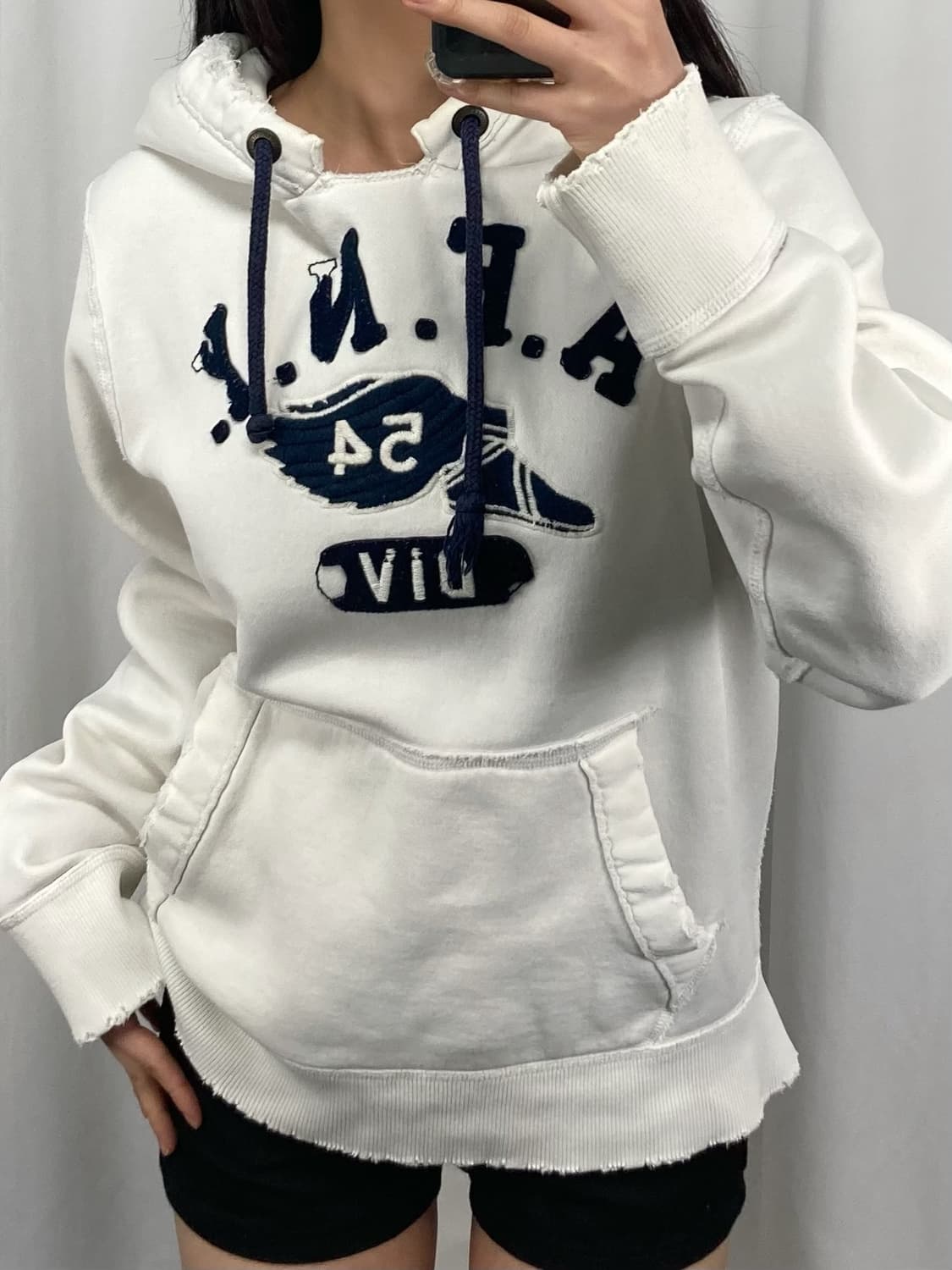 아베크롬비 화이트 후드 상품이미지1