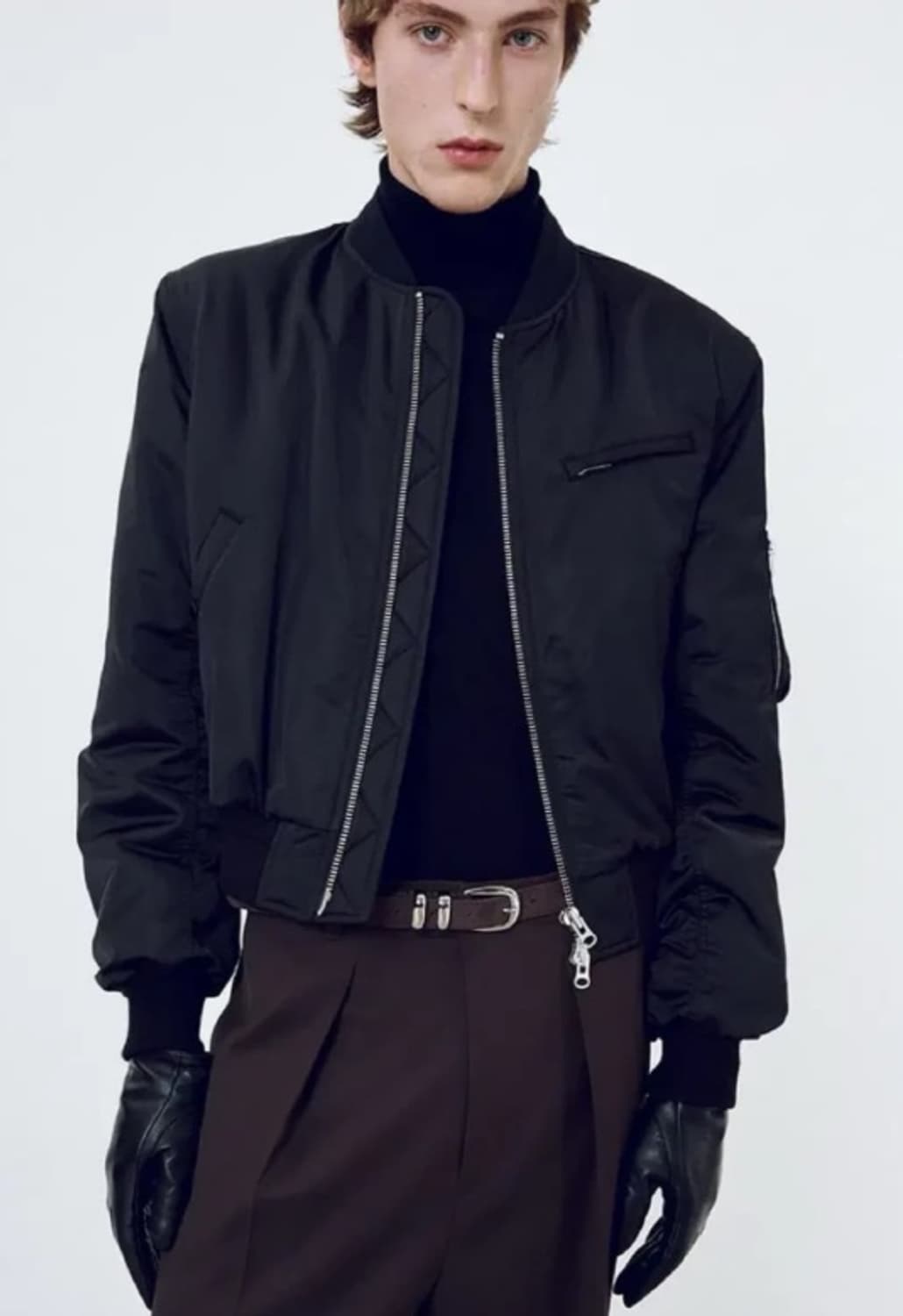 Tonywack 크롭 패디드 봄버 블랙 (L) 상품이미지2