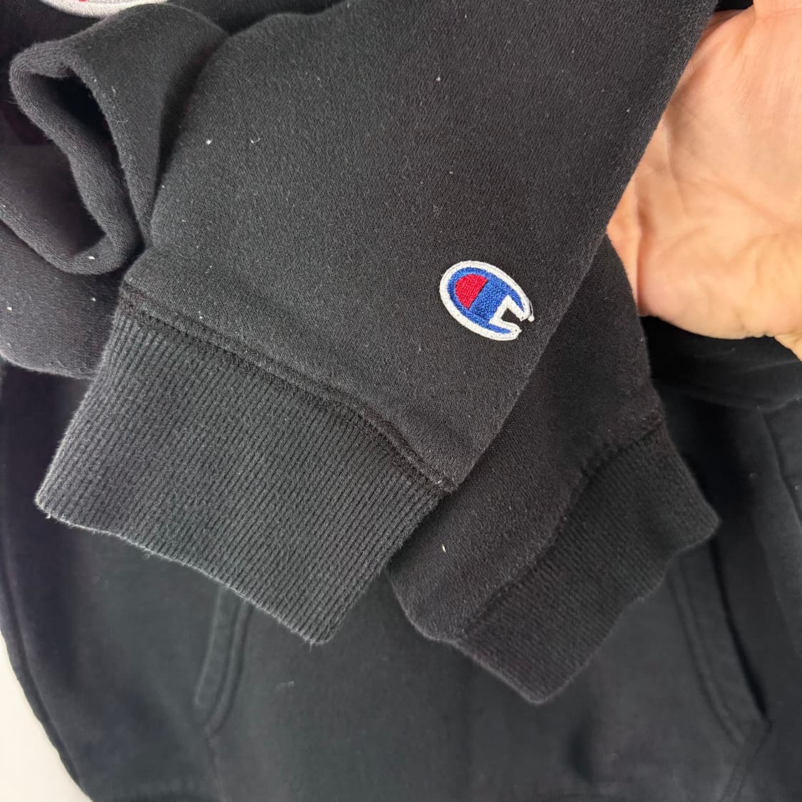 L) 챔피온 키즈/우먼스 자수로고 후드 티 블랙 상품이미지4