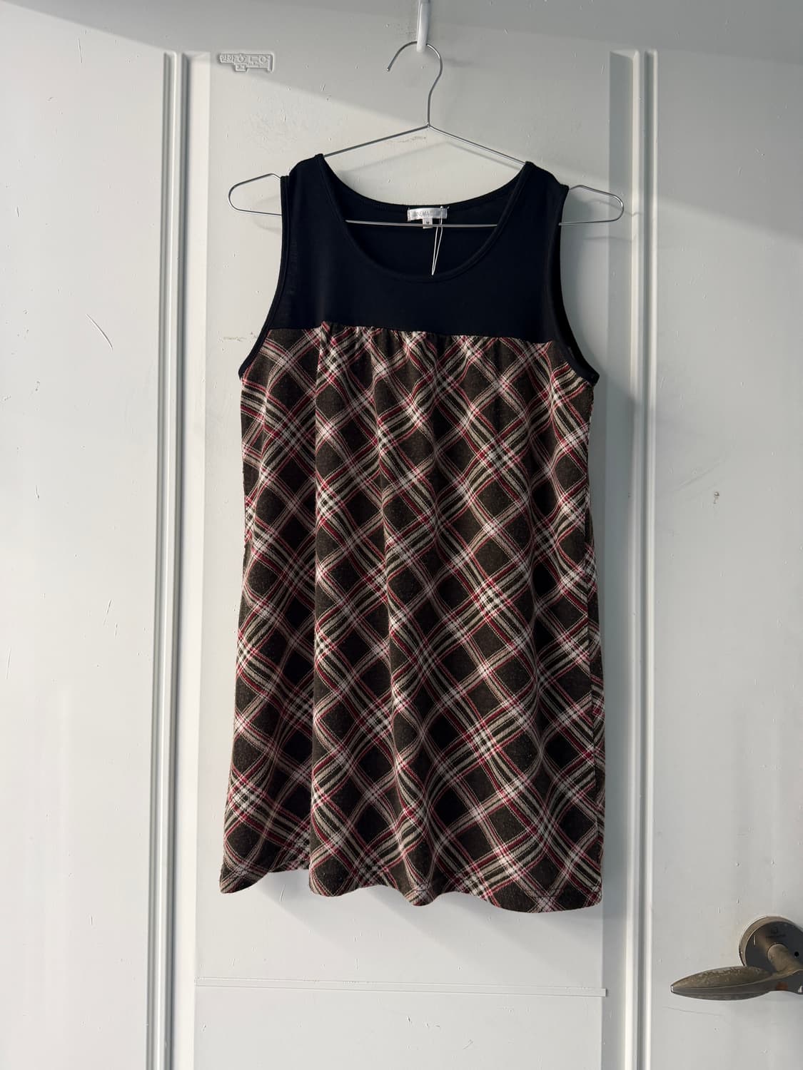 일본빈티지 그런지 체크 슬리브리스 상품이미지4