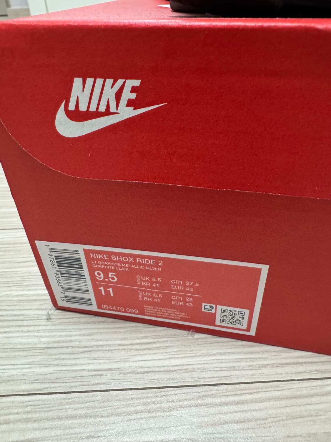 나이키 샥스 라이드2 그래파이트 색상 275 sie 상품이미지6